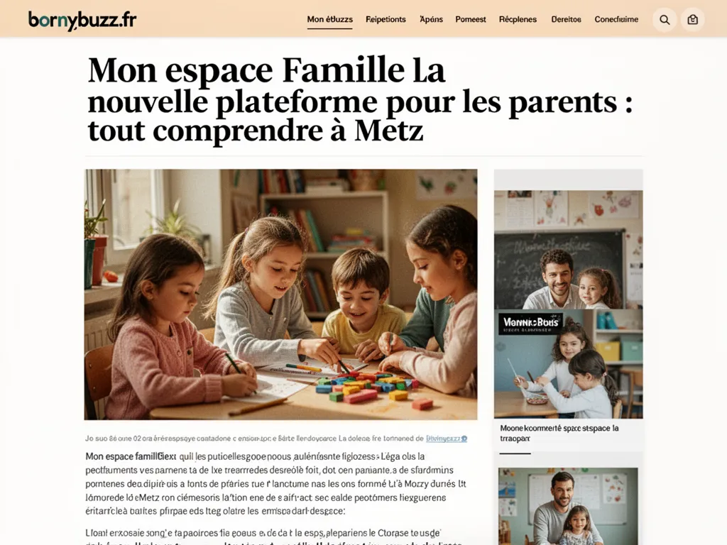 Mon espace famille la nouvelle plateforme pour les parents : tout comprendre à Metz