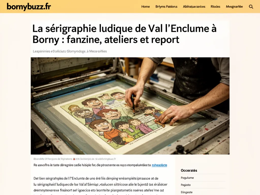 La sérigraphie ludique de Val l'Enclume à Borny : fanzine, ateliers et report