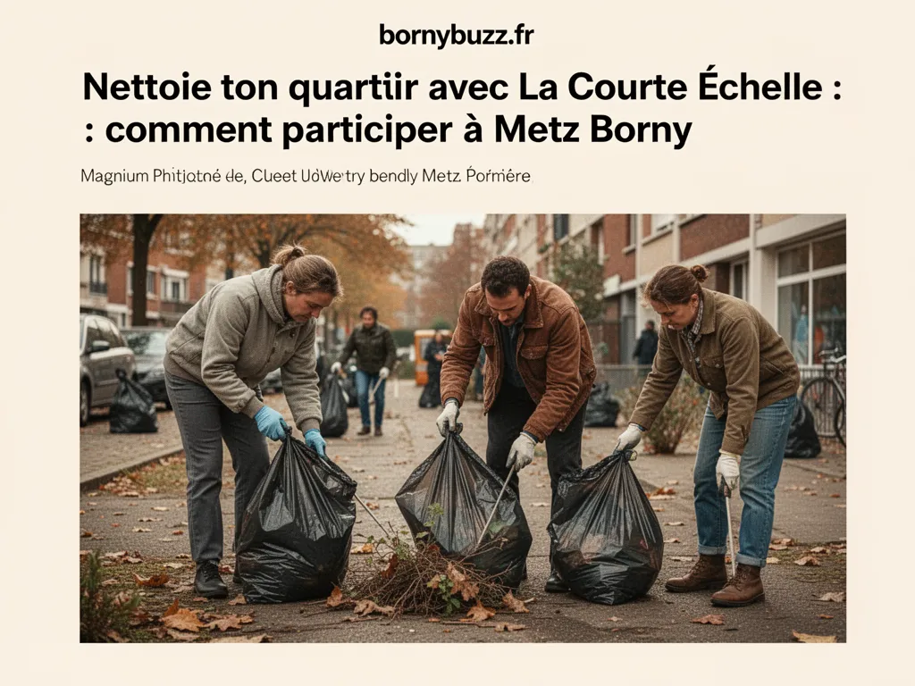 Nettoie ton quartier avec La Courte Échelle : comment participer à Metz Borny