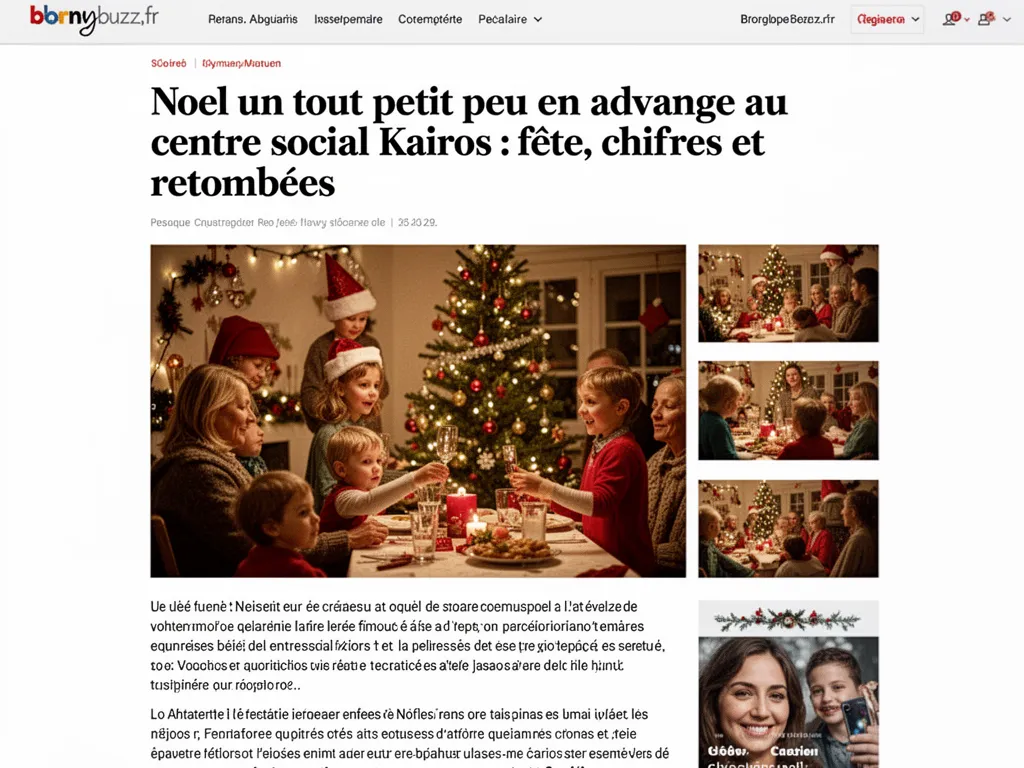 Noel un tout petit peu en avance au centre social Kairos : fête, chiffres et retombées