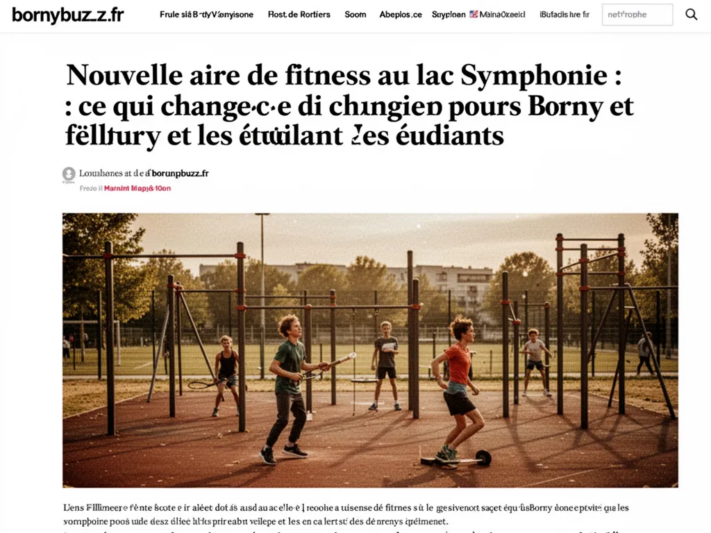 Nouvelle aire de fitness au lac Symphonie : ce qui change pour Borny et les étudiants