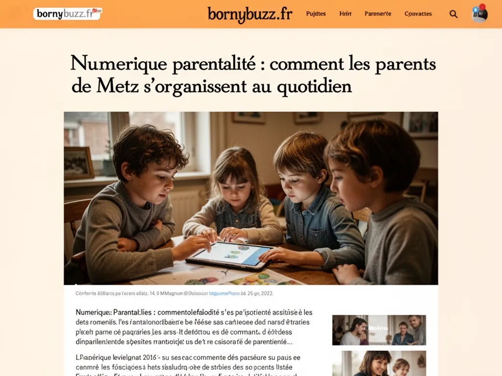 Numerique parentalite : comment les parents de Metz s'organisent au quotidien