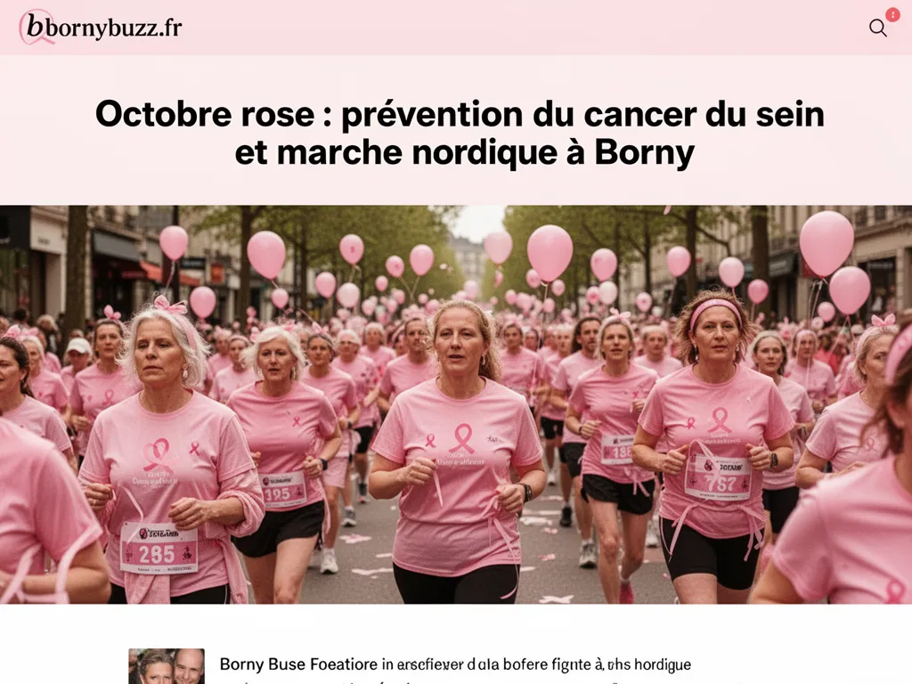 Octobre rose : prévention du cancer du sein et marche nordique à Borny