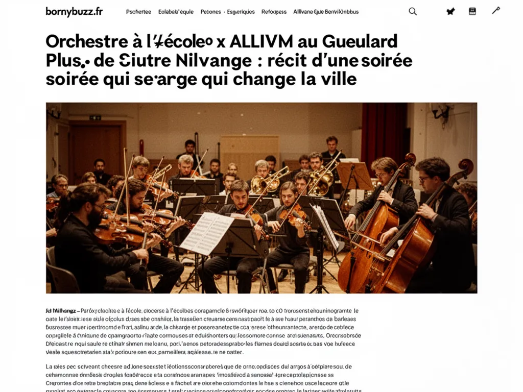 Orchestre à l'école x ALLIVM au Gueulard Plus de Nilvange : récit d'une soirée qui change la ville