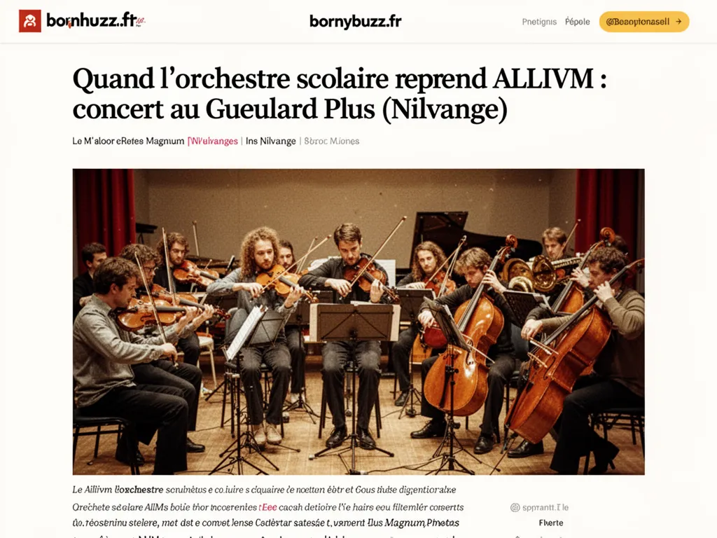 Quand l’orchestre scolaire reprend ALLIVM : concert au Gueulard Plus (Nilvange)