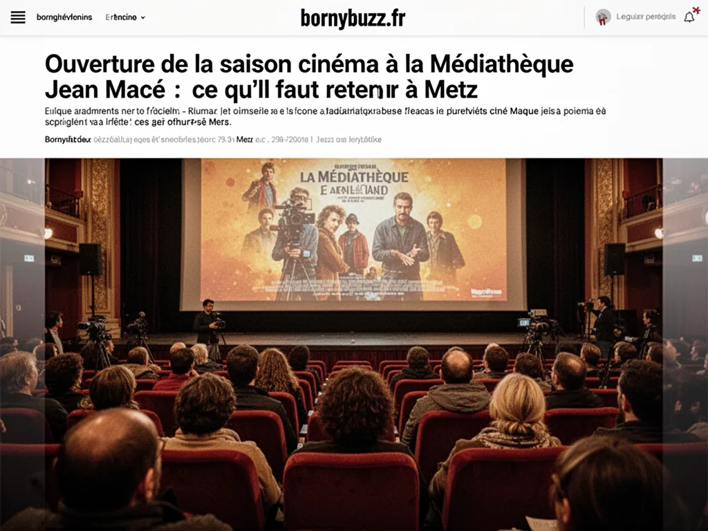 Ouverture de la saison cinéma à la Médiathèque Jean Macé : ce qu'il faut retenir à Metz