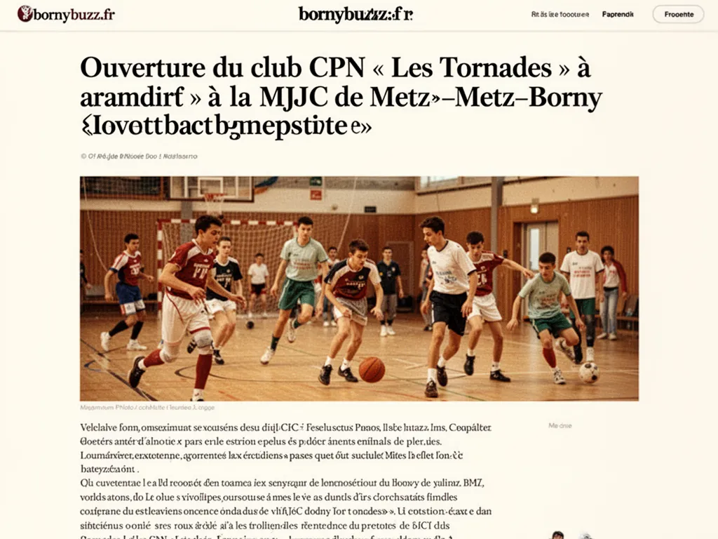 Ouverture du club CPN « Les Tornades » à la MJC de Metz‑Borny