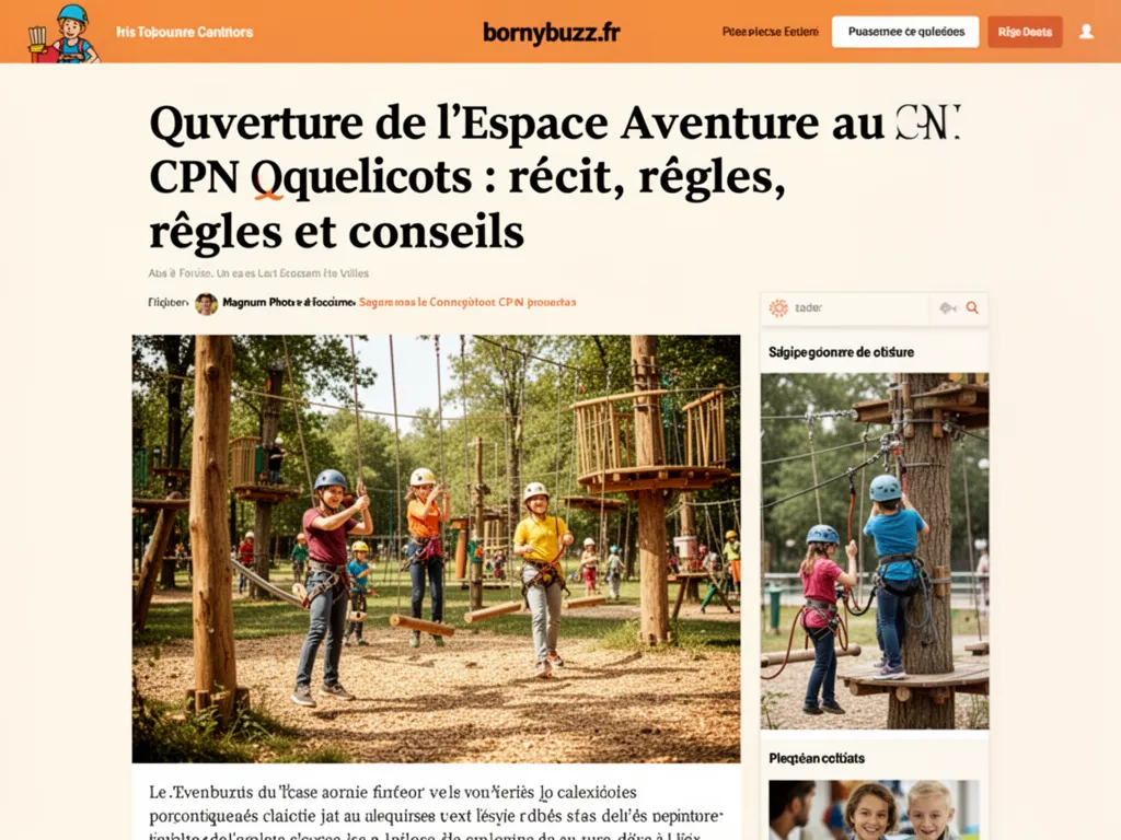 Ouverture de l'Espace Aventure au CPN Coquelicots : récit, règles et conseils