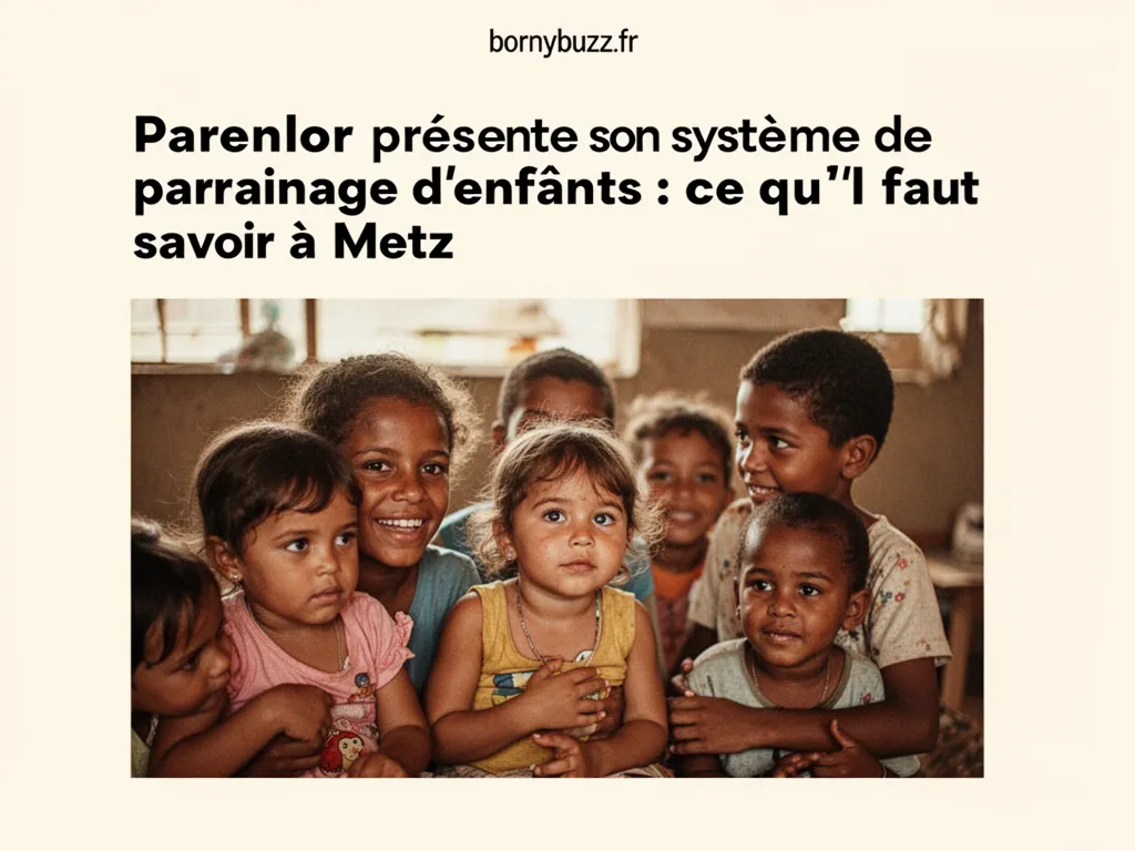 Parenlor présente son système de parrainage d'enfants : ce qu'il faut savoir à Metz