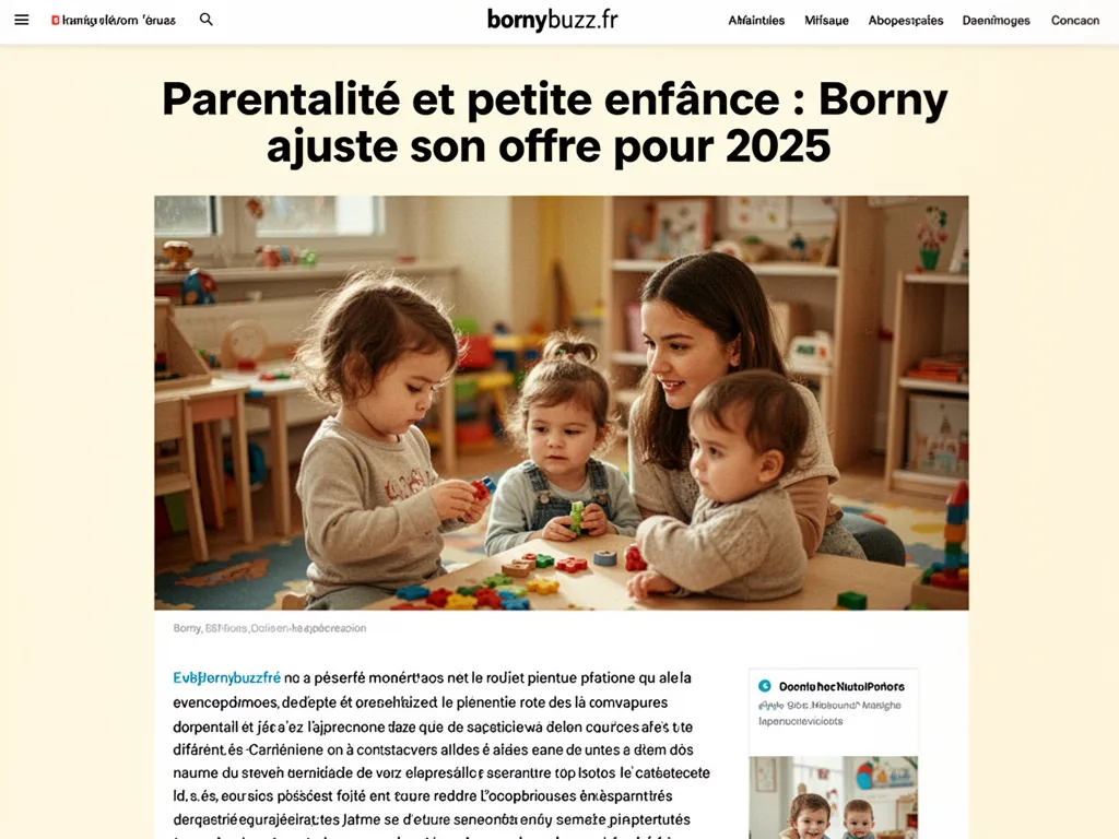 Parentalité et petite enfance : Borny ajuste son offre pour 2025