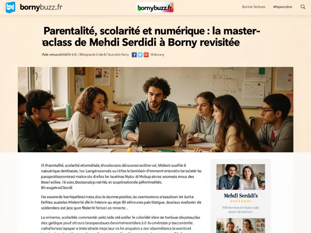 Parentalité, scolarité et numérique : la masterclass de Mehdi Serdidi à Borny revisitée