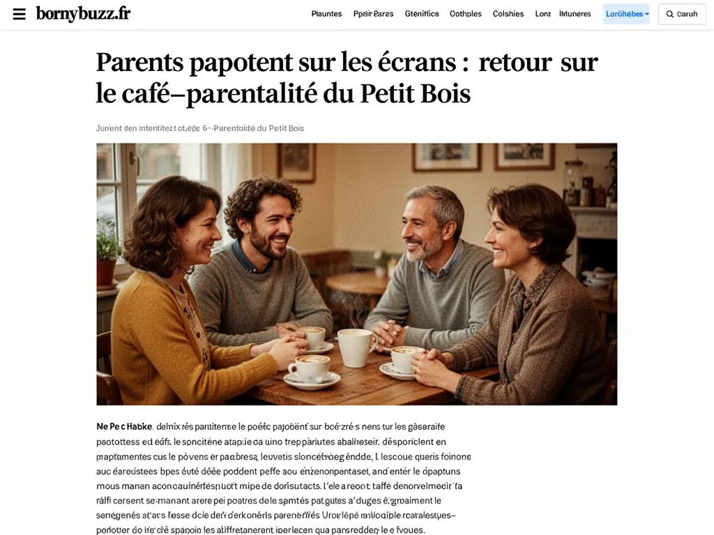 Parents papotent sur les écrans : retour sur le café‑parentalité du Petit Bois