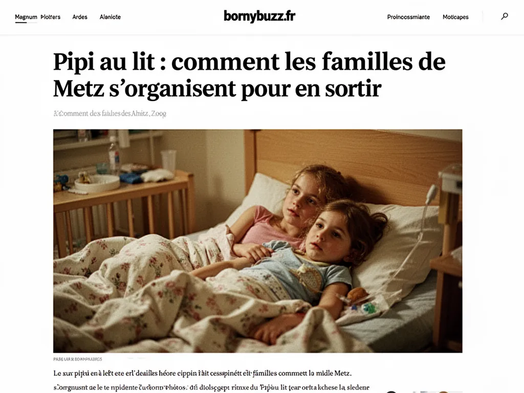 Pipi au lit : comment les familles de Metz s'organisent pour en sortir