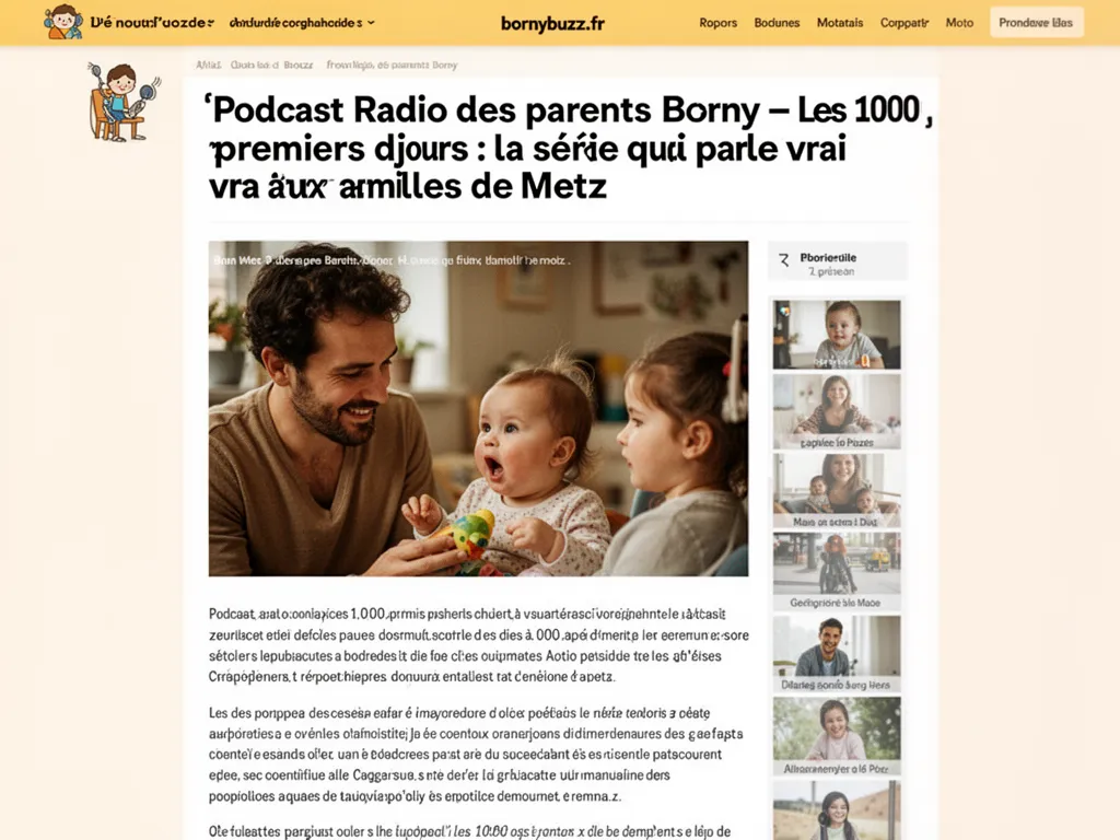 Podcast Radio des parents Borny - Les 1000 premiers jours : la série qui parle vrai aux familles de Metz