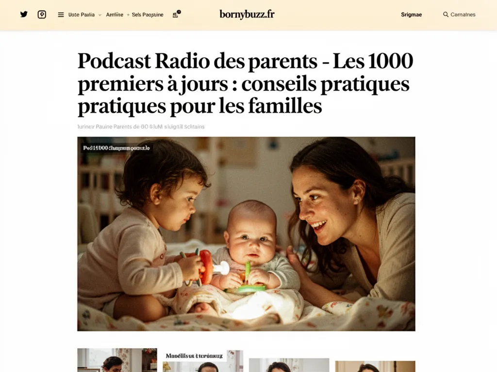 Podcast Radio des parents - Les 1000 premiers jours : conseils pratiques pour les familles