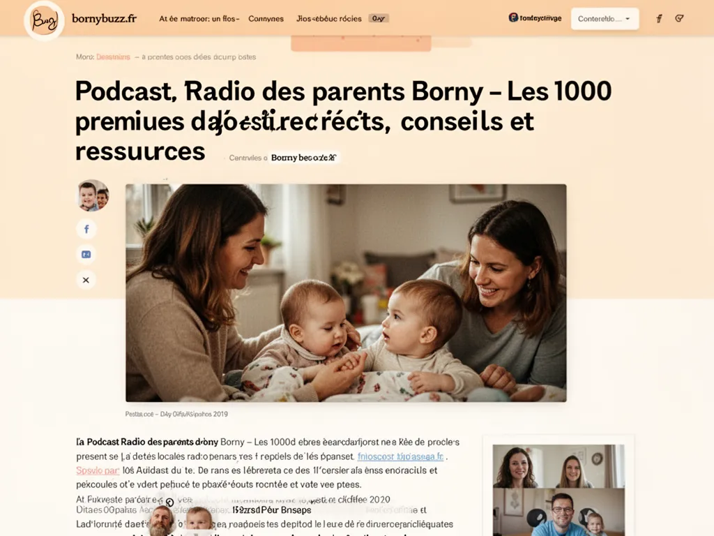 Podcast Radio des parents Borny — Les 1000 premiers jours : récits, conseils et ressources locales