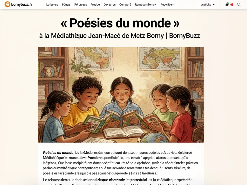 « Poésies du monde » à la Médiathèque Jean-Macé de Metz Borny | BornyBuzz