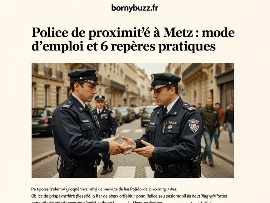 Police de proximité à Metz : mode d'emploi et 6 repères pratiques