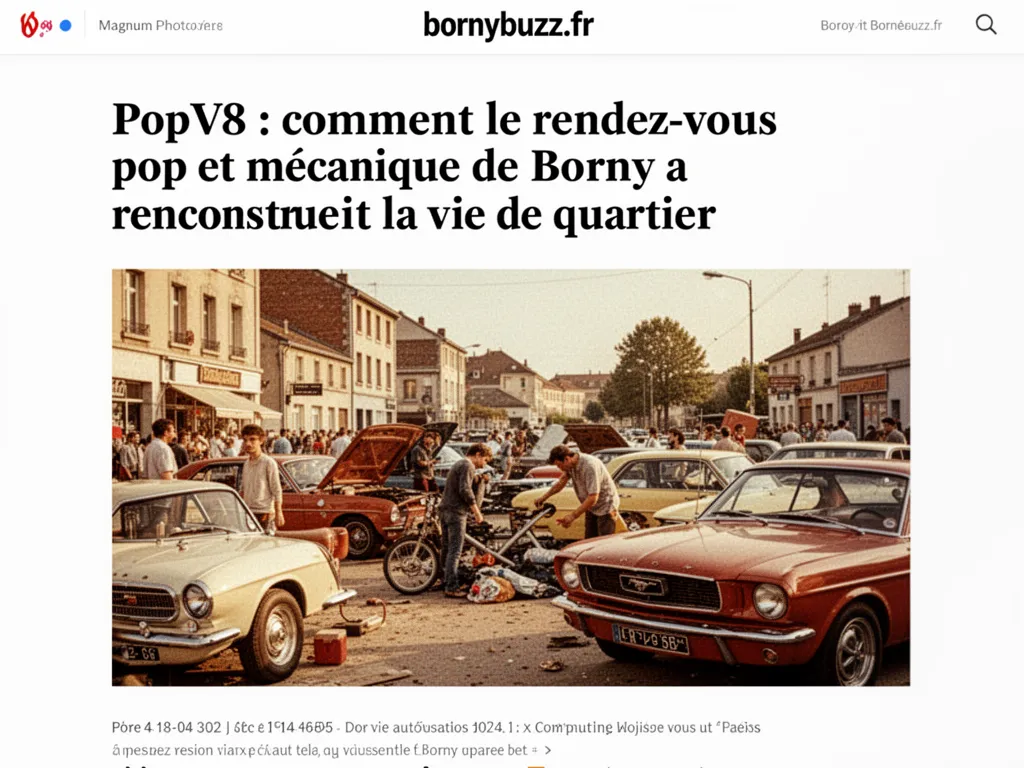 PopV8 : comment le rendez‑vous pop et mécanique de Borny a reconstruit la vie de quartier