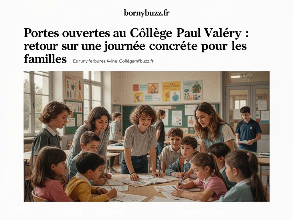 Portes ouvertes au Collège Paul Valéry : retour sur une journée concrète pour les familles