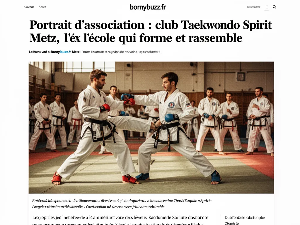 Portrait d'association : club Taekwondo Spirit Metz, l'école qui forme et rassemble