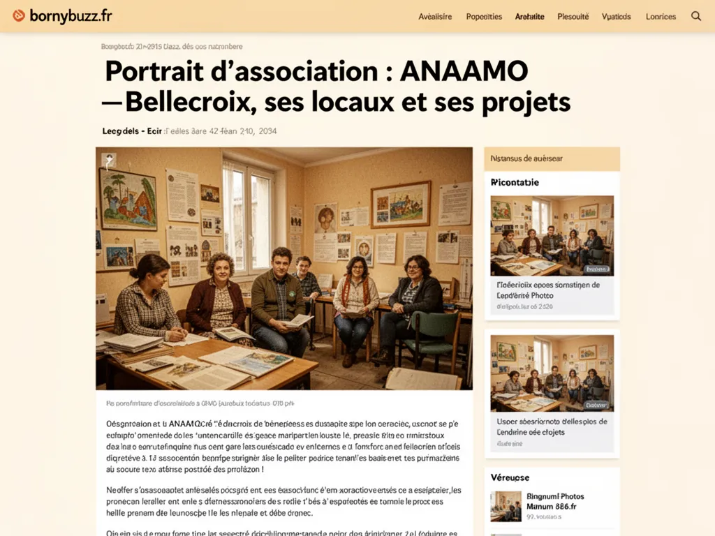 Portrait d’association : ANAAMO : Bellecroix, ses locaux et ses projets
