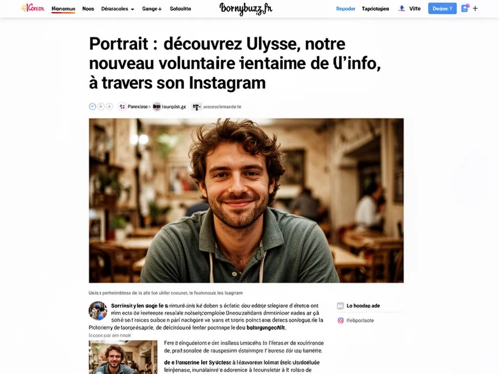 Portrait : découvrez Ulysse, notre nouveau volontaire de l'info, à travers son Instagram