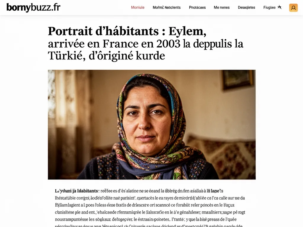 Portrait d’habitants : Eylem, arrivée en France en 2003 depuis la Turquie, d’origine kurde