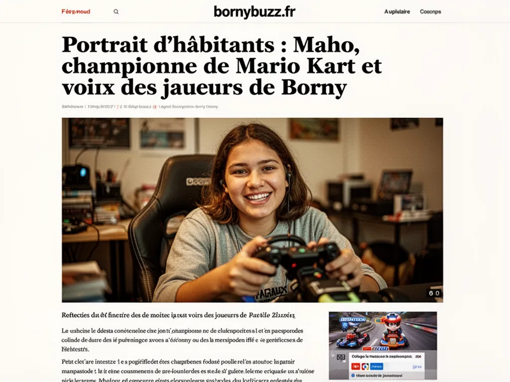 Portrait d’habitants : Maho, championne de Mario Kart et voix des joueurs de Borny