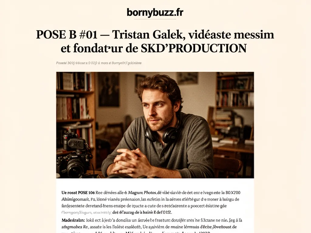 POSE B #01 — Tristan Galek, vidéaste messin et fondateur de SKD'PRODUCTION