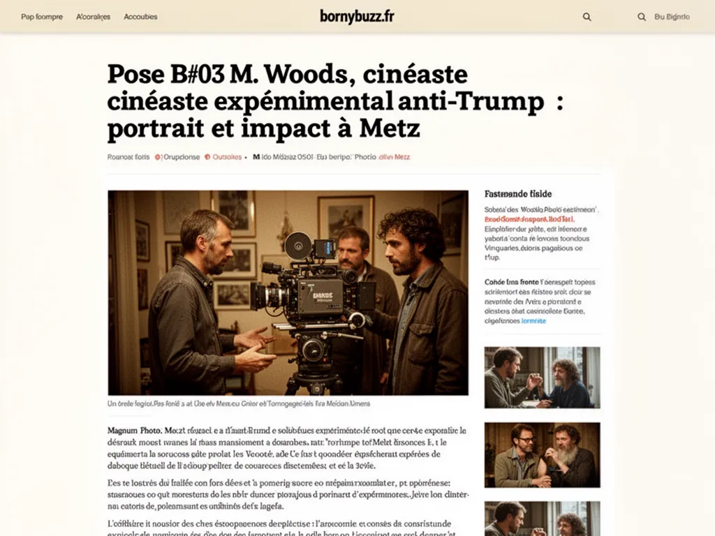 Pose B#03 M. Woods, cinéaste expérimental anti-Trump : portrait et impact à Metz