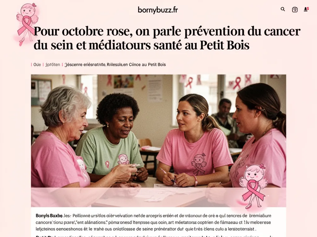 Pour octobre rose, on parle prévention du cancer du sein et médiateurs santé au Petit Bois