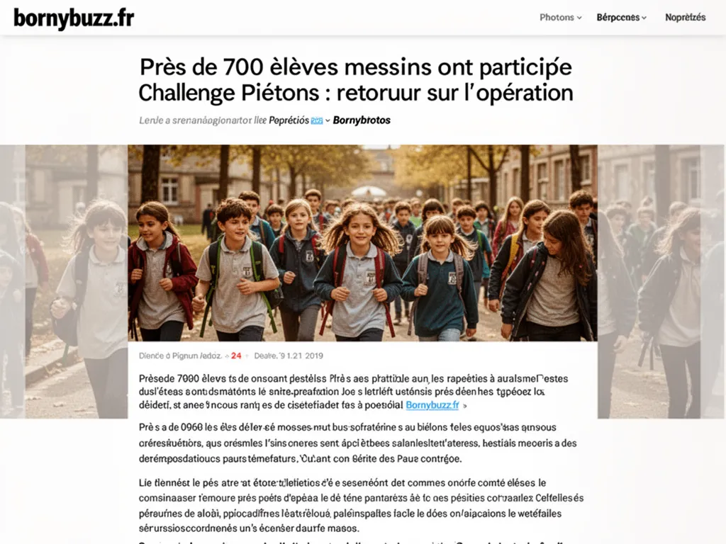 Près de 700 élèves messins ont participé au Challenge Piétons : retour sur l'opération