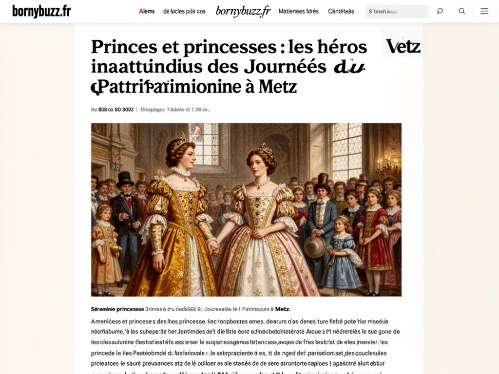 Princes et princesses : les héros inattendus des Journées du Patrimoine à Metz