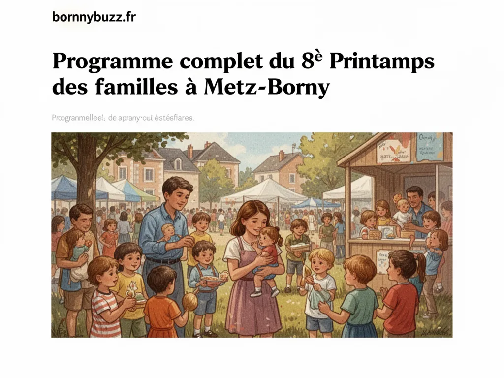 Programme complet du 8ᵉ Printemps des familles à Metz-Borny