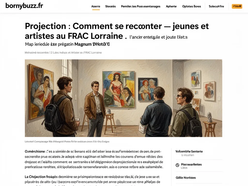 Projection : Comment se raconter : jeunes et artistes au FRAC Lorraine
