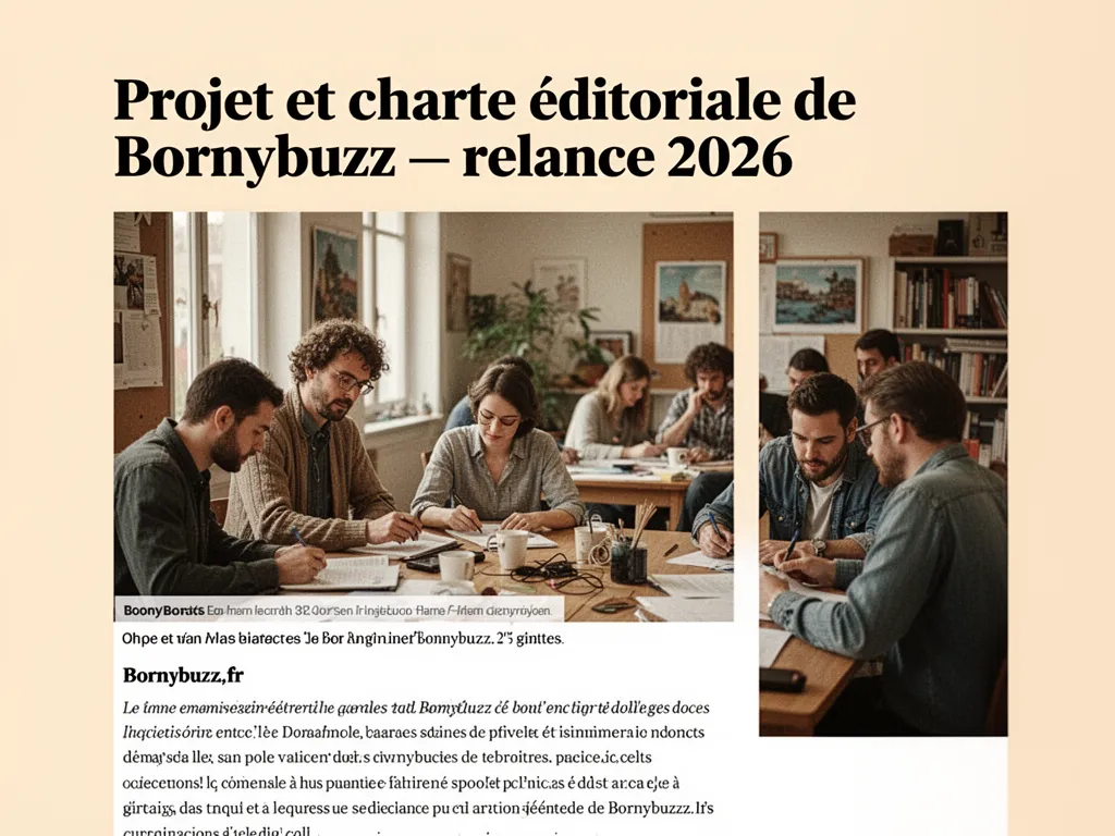 Projet et charte éditoriale de Bornybuzz : relance 2026