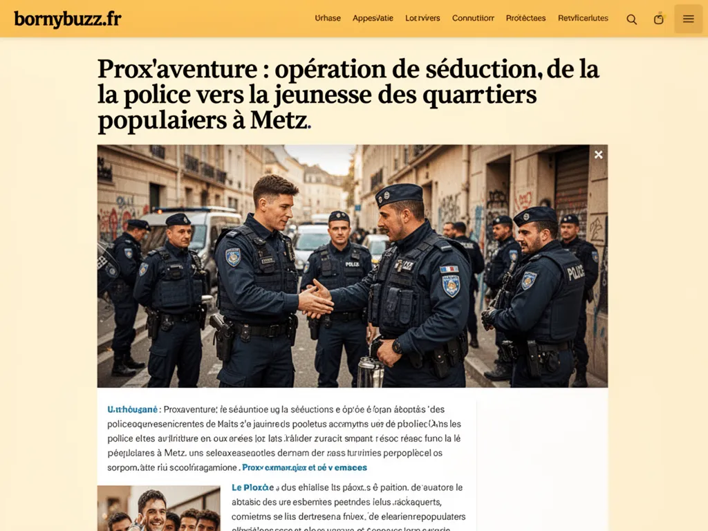 Prox'aventure : opération de séduction de la police vers la jeunesse des quartiers populaires à Metz