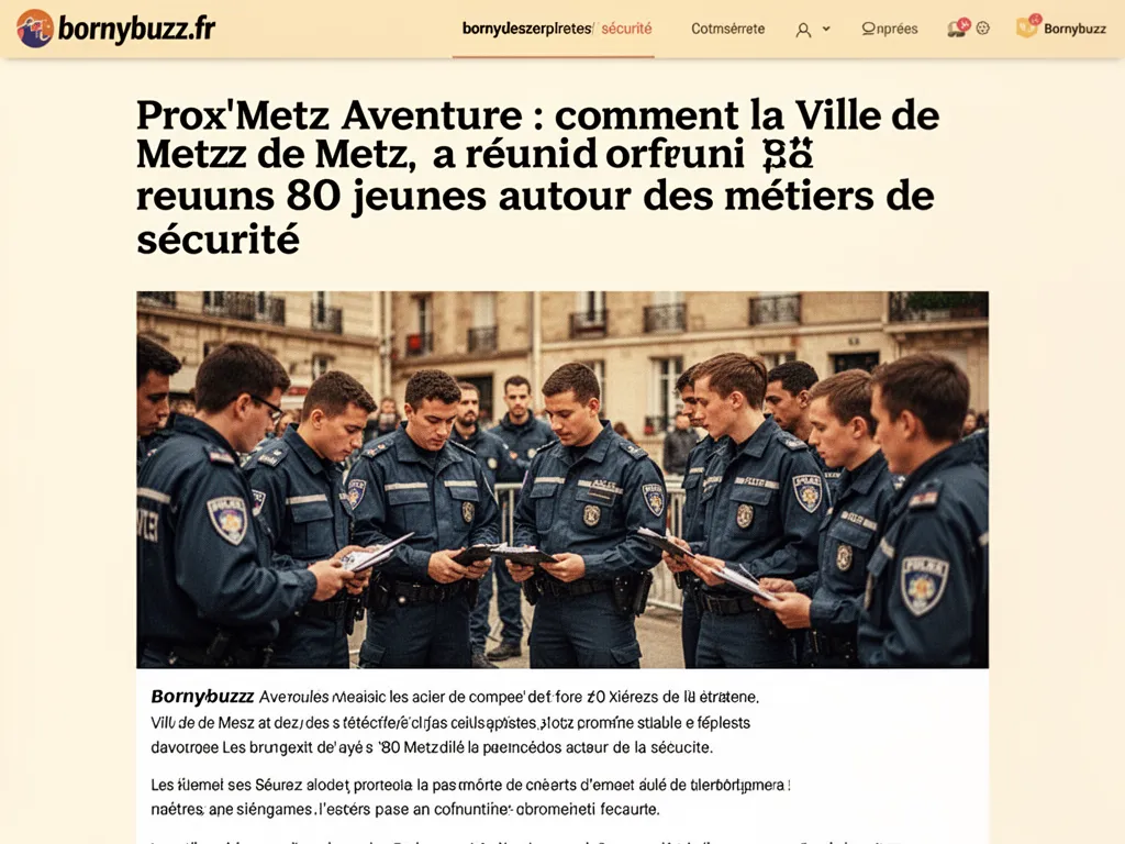Prox’Metz Aventure : comment la Ville de Metz a réuni 80 jeunes autour des métiers de sécurité