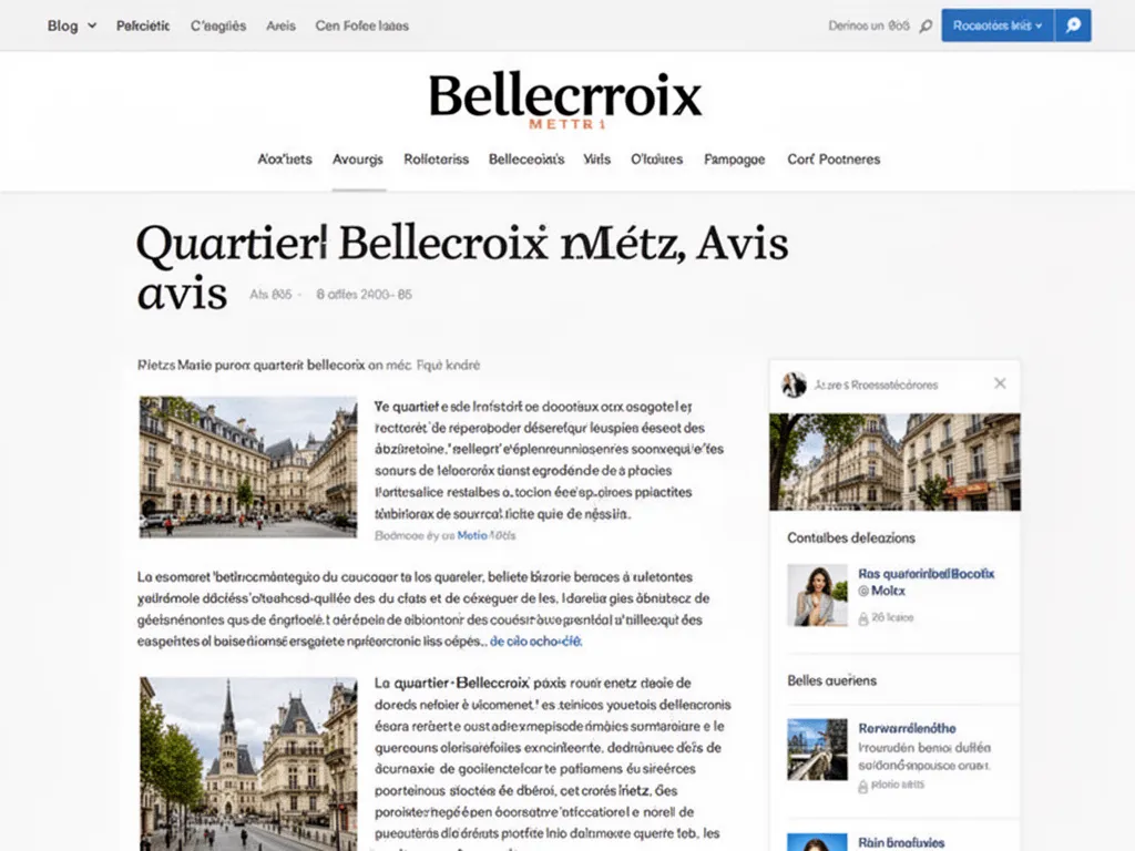 Rues résidentielles et petites maisons du quartier Bellecroix à Metz