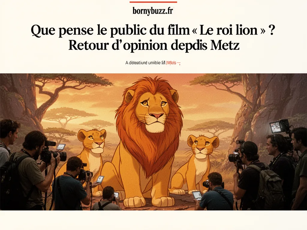 Que pense le public du film « Le roi lion » ? Retour d'opinion depuis Metz