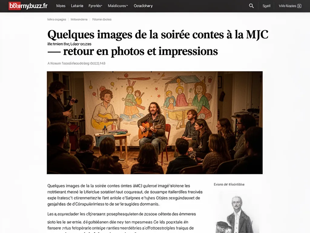 Quelques images de la soirée contes à la MJC : retour en photos et impressions