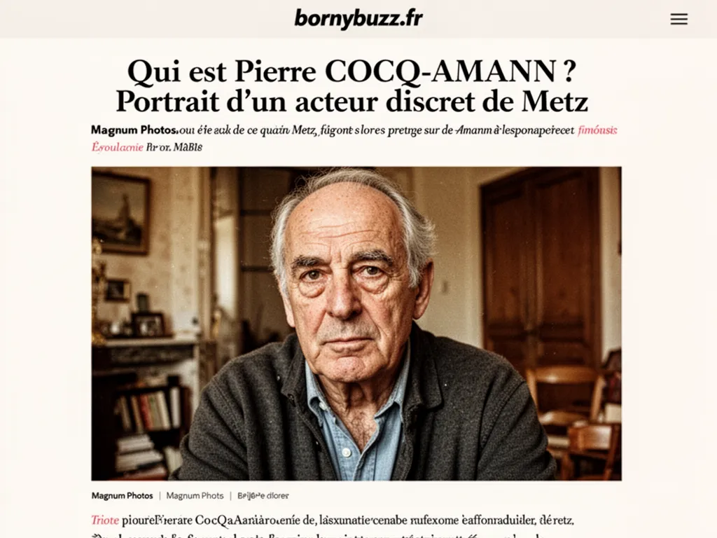 Qui est Pierre COCQ-AMANN ? Portrait d’un acteur discret de Metz