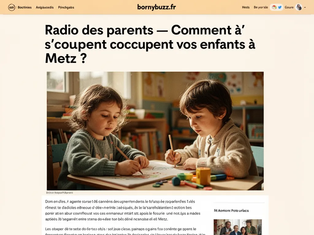 Radio des parents : Comment s'occupent vos enfants à Metz ?