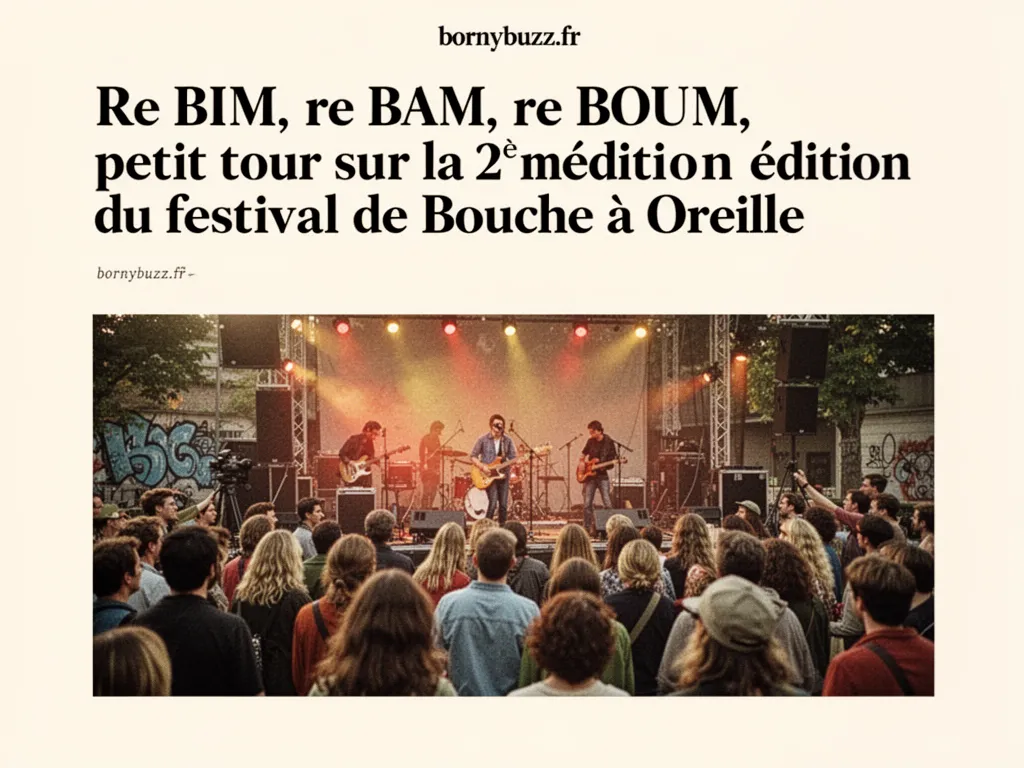 Re BIM, re BAM, re BOUM, petit tour sur la 2ème édition du festival de Bouche à Oreille