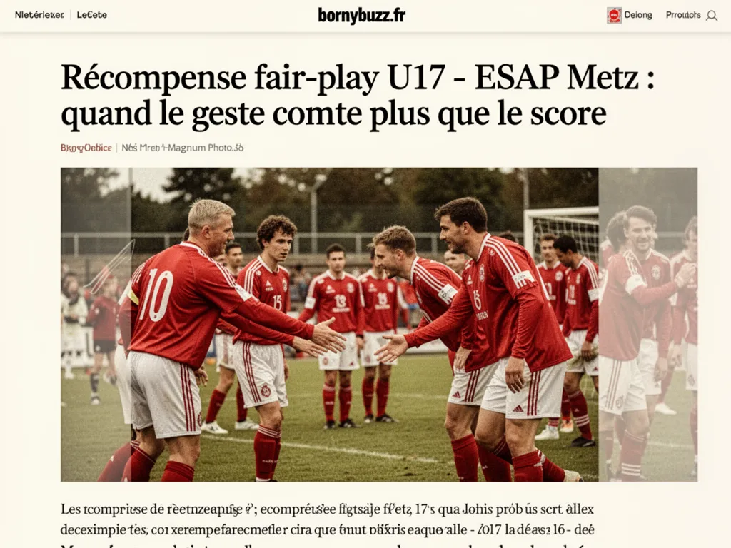 Récompense fair-play U17 - ESAP Metz : quand le geste compte plus que le score