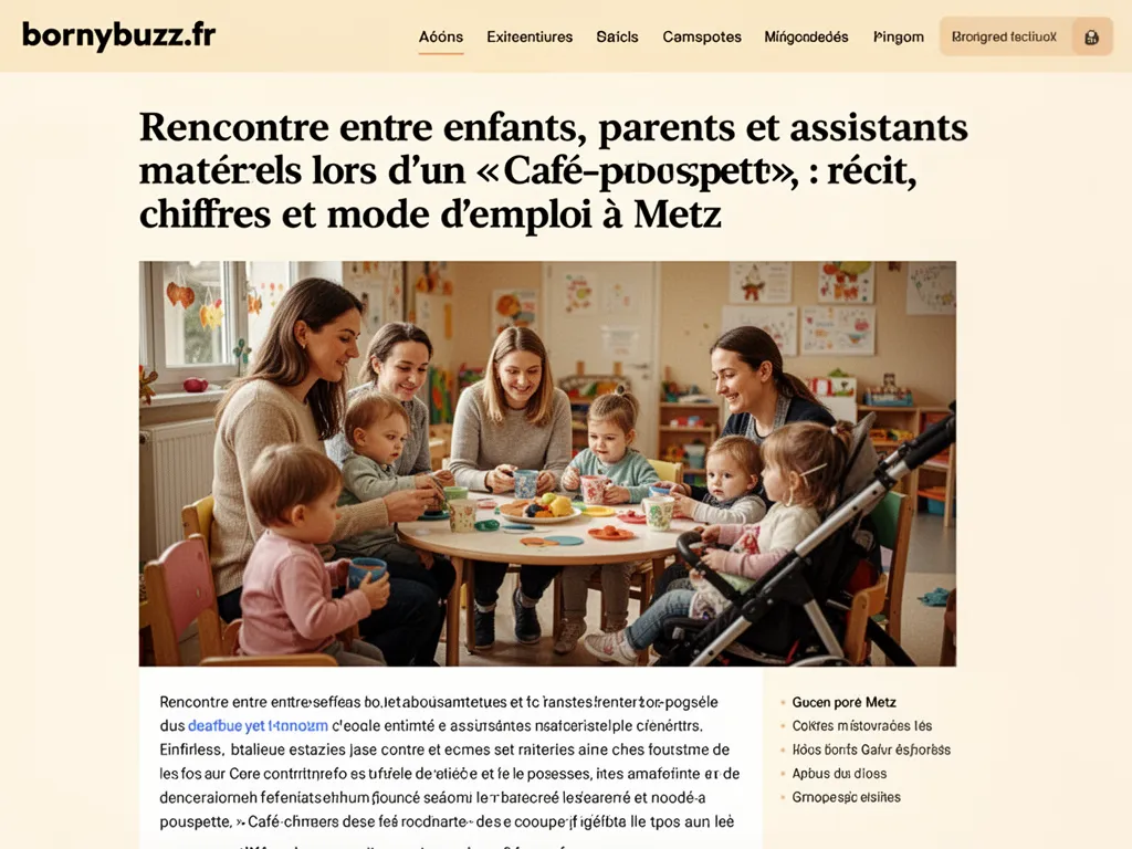 Rencontre entre enfants, parents et assistants maternels lors d'un «Café-poussette» : récit, chiffres et mode d'emploi à Metz