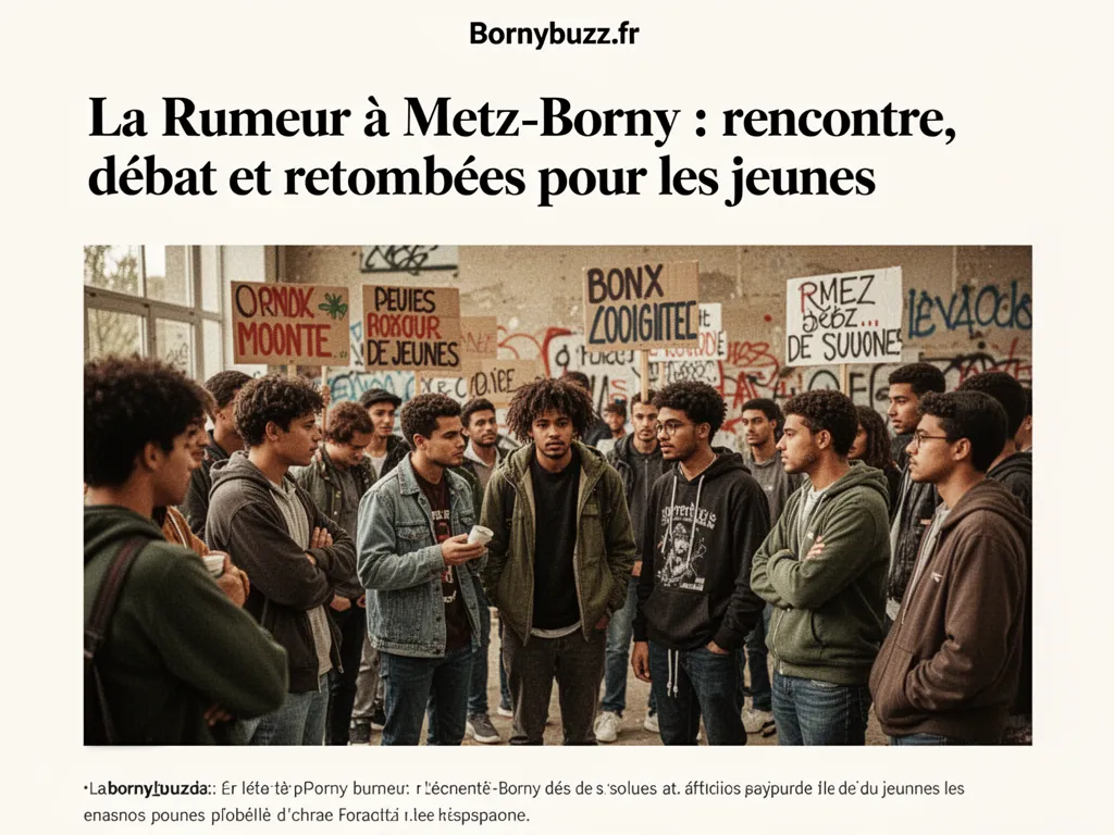 La Rumeur à Metz‑Borny : rencontre, débat et retombées pour les jeunes