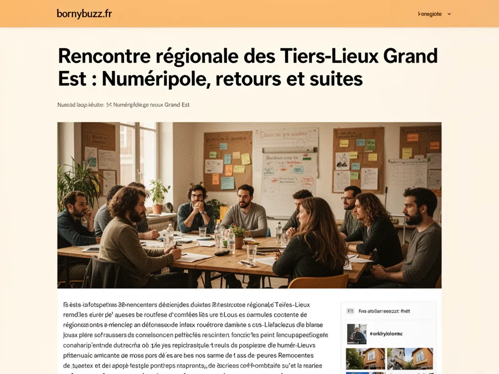 Rencontre régionale des Tiers-Lieux Grand Est : Numéripôle, retours et suites