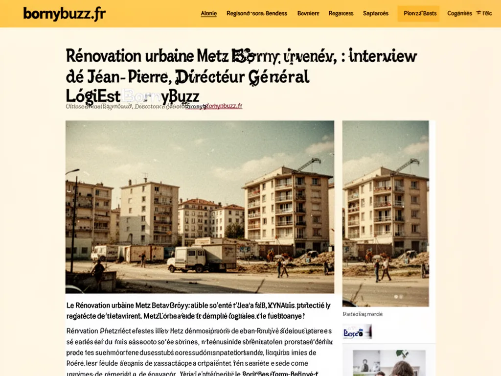 Rénovation urbaine Metz Borny : interview de Jean-Pierre RAYNAUD, Directeur Général LogiEstBornyBuzz